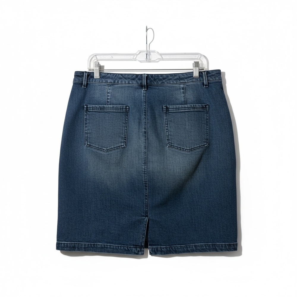 Pilcro and the Letterpress Blue A-Line Denim Skirt - Picture 4 of 7